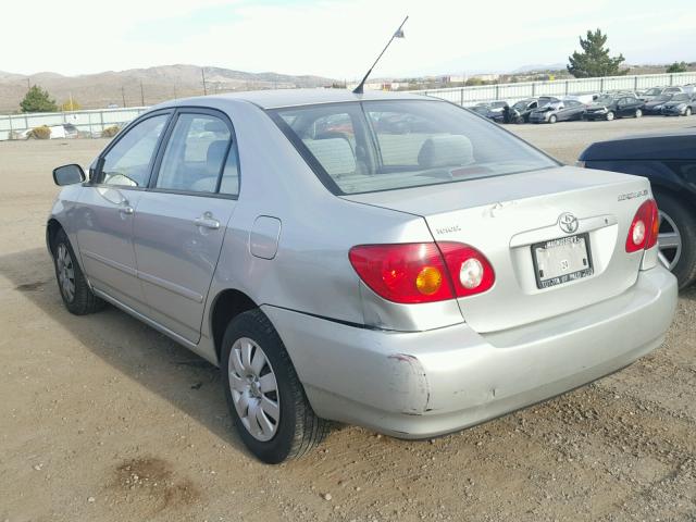 1NXBR32E83Z040408 - 2003 TOYOTA COROLLA CE SILVER photo 3