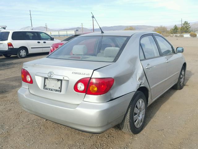 1NXBR32E83Z040408 - 2003 TOYOTA COROLLA CE SILVER photo 4