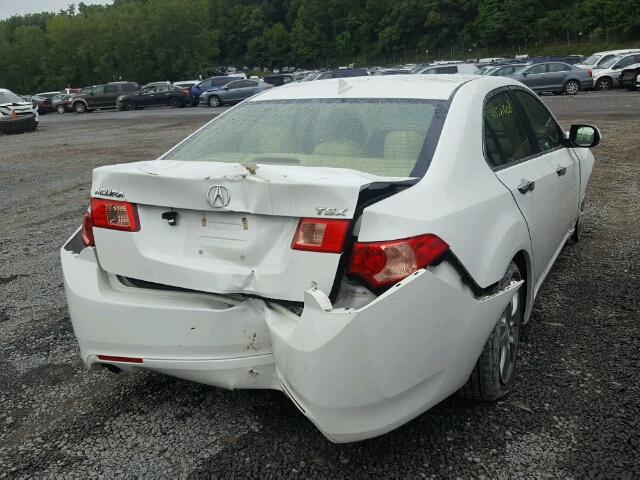 JH4CU2F66EC005989 - 2014 ACURA TSX TECH WHITE photo 4