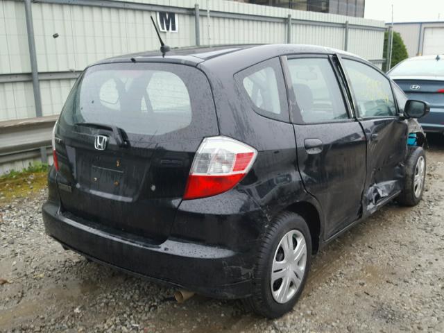 JHMGE8H26AS016034 - 2010 HONDA FIT BLACK photo 4