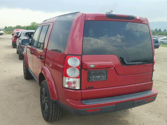 SALAK2D49DA654611 - 2013 LAND ROVER LR4 HSE LU RED photo 3