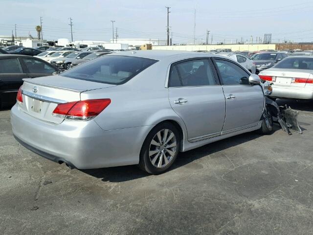 4T1BK3DBXBU409663 - 2011 TOYOTA AVALON BAS SILVER photo 4