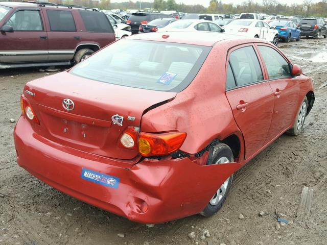 2T1BU4EE2AC433366 - 2010 TOYOTA COROLLA BA MAROON photo 4