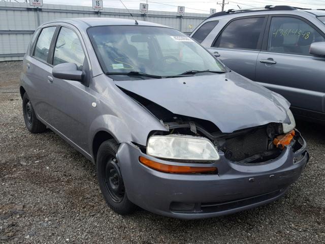 KL1TD66676B629646 - 2006 CHEVROLET AVEO BASE Сұр фото 1