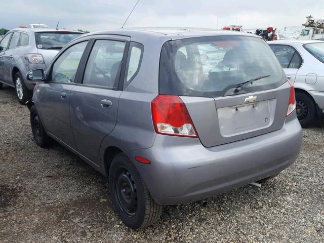 KL1TD66676B629646 - 2006 CHEVROLET AVEO BASE Сұр фото 3