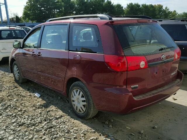 5TDZK23C68S119845 - 2008 TOYOTA SIENNA MAROON photo 3