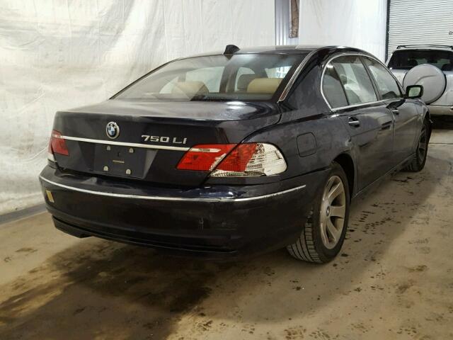 WBAHN83587DT77086 - 2007 BMW 750 BLUE photo 4