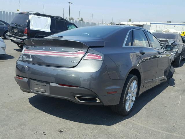 3LN6L2LU5GR617847 - 2016 LINCOLN MKZ HYBRID CHARCOAL photo 4