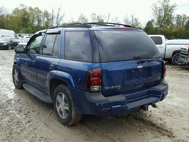 1GNDT13S452272727 - 2005 CHEVROLET TRAILBLAZE BLUE photo 3