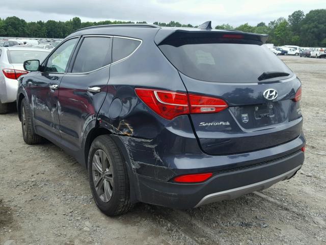 5XYZUDLB6GG328317 - 2016 HYUNDAI SANTA FE S BLUE photo 3