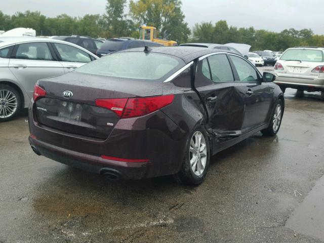 5XXGM4A76DG213738 - 2013 KIA OPTIMA BURGUNDY photo 4