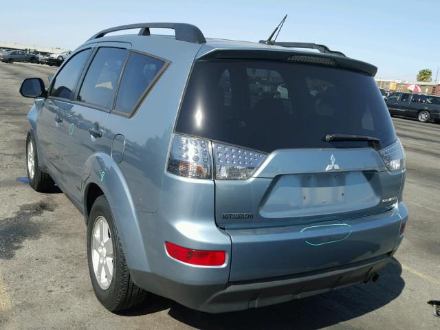 JA4MS31X07U012476 - 2007 MITSUBISHI OUTLANDER BLUE photo 3