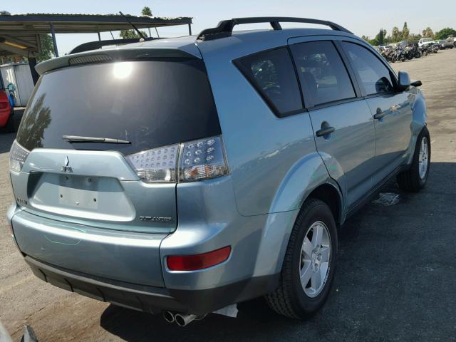 JA4MS31X07U012476 - 2007 MITSUBISHI OUTLANDER BLUE photo 4