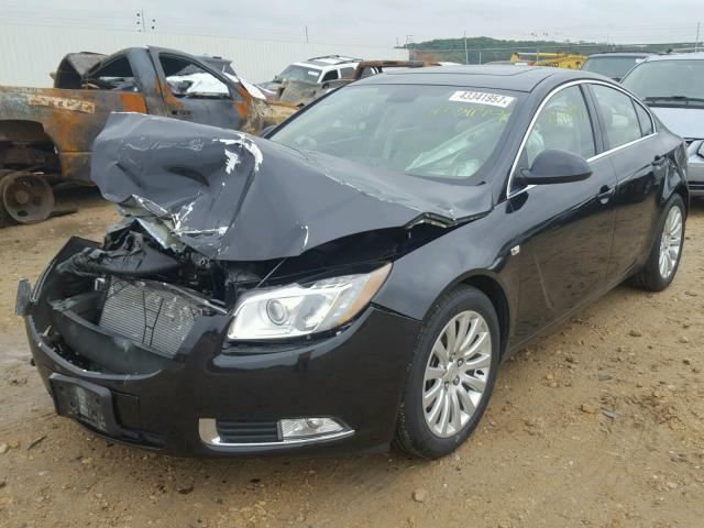 W04GY5GV6B1114968 - 2011 BUICK REGAL CXL BLACK photo 2