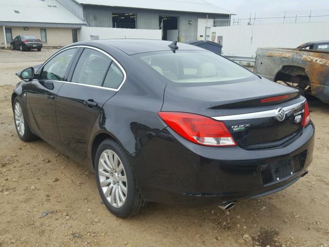 W04GY5GV6B1114968 - 2011 BUICK REGAL CXL BLACK photo 3