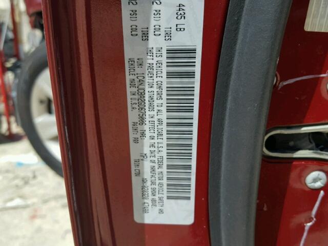 1C4NJCBA2GD675006 - 2016 JEEP COMPASS SP 勃艮第红 照片 10