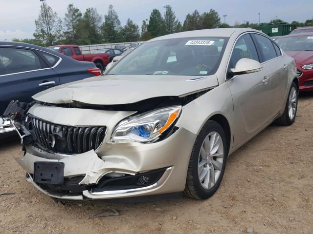 2G4GK5EXXE9240709 - 2014 BUICK REGAL GOLD photo 2