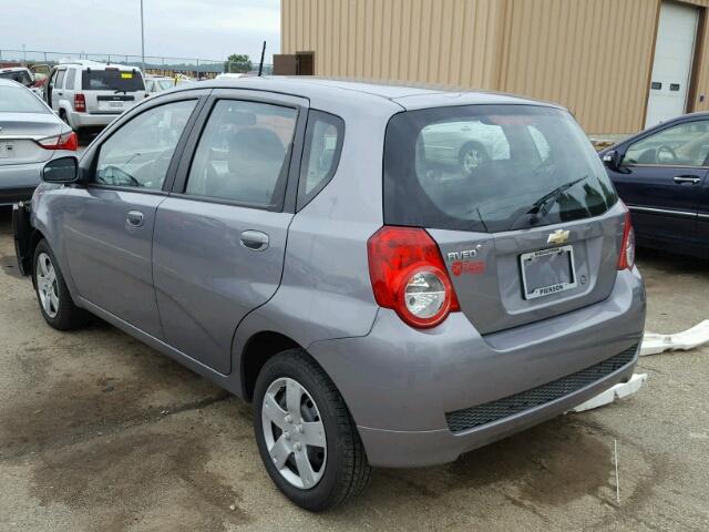 KL1TD6DE4BB197263 - 2011 CHEVROLET AVEO LS SILVER photo 3