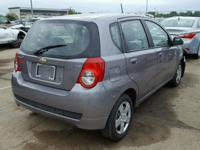 KL1TD6DE4BB197263 - 2011 CHEVROLET AVEO LS SILVER photo 4
