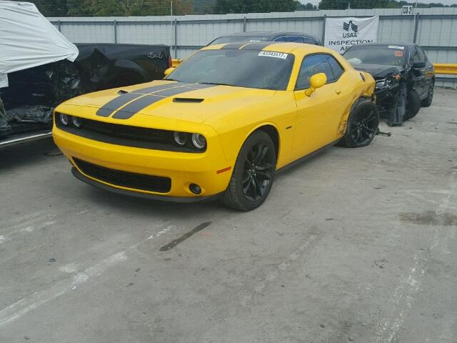 2C3CDZBT3HH550785 - 2017 DODGE CHALLENGER YELLOW photo 2