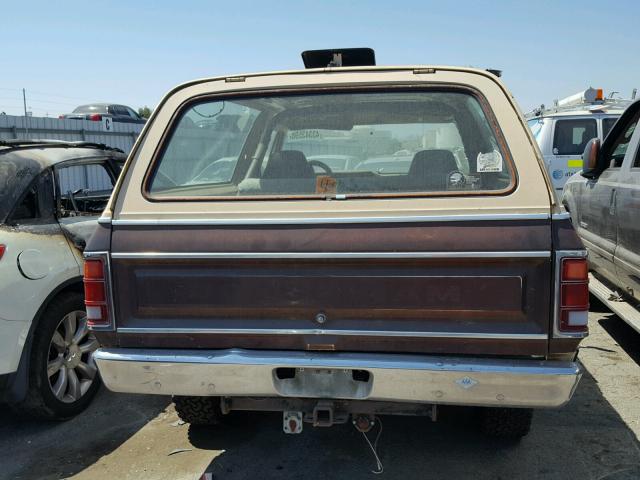 1B4GW12R0BS128192 - 1981 DODGE RAMCHARGER TAN photo 9