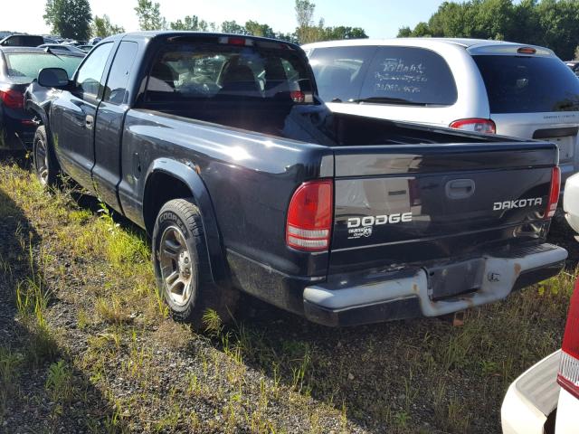 1D7GL32K14S589842 - 2004 DODGE DAKOTA SPO BLACK photo 3