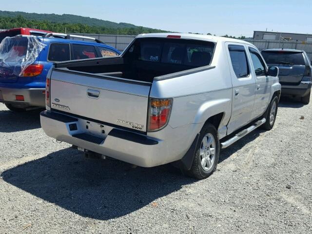 2HJYK164X6H520039 - 2006 HONDA RIDGELINE SILVER photo 4