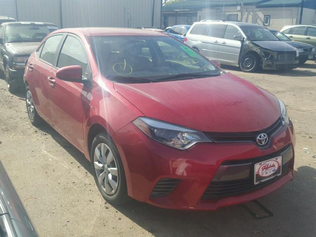 2T1BURHE3GC716750 - 2016 TOYOTA COROLLA RED photo 1