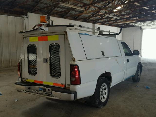 1GCEC14X07Z149640 - 2007 CHEVROLET SILVERADO WHITE photo 4