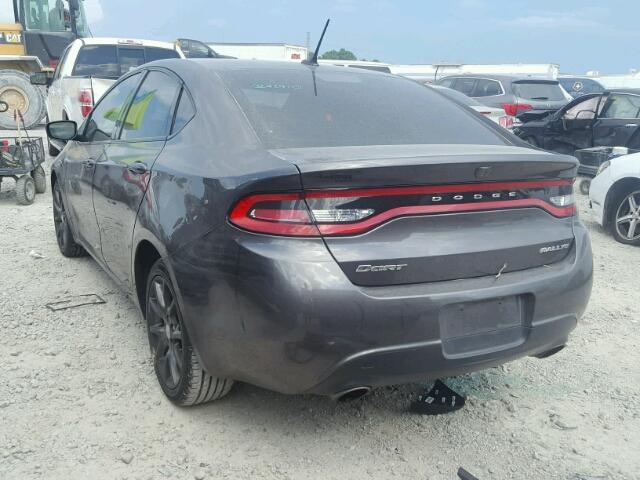 1C3CDFBB4FD345704 - 2015 DODGE DART SXT GRAY photo 3