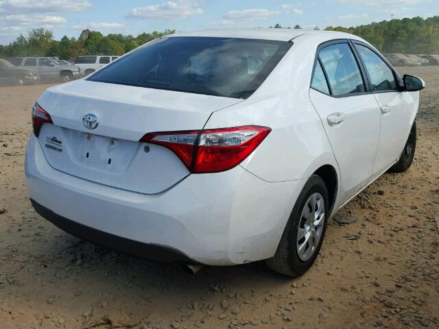 2T1BURHE6FC353312 - 2015 TOYOTA COROLLA L WHITE photo 4