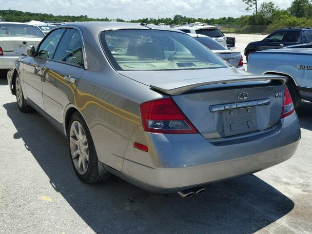 JNKAY41E84M401615 - 2004 INFINITI M45 GRAY photo 3