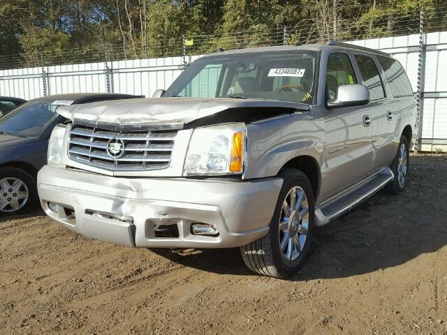 3GYFK66N44G232980 - 2004 CADILLAC ESCALADE E GRAY photo 2