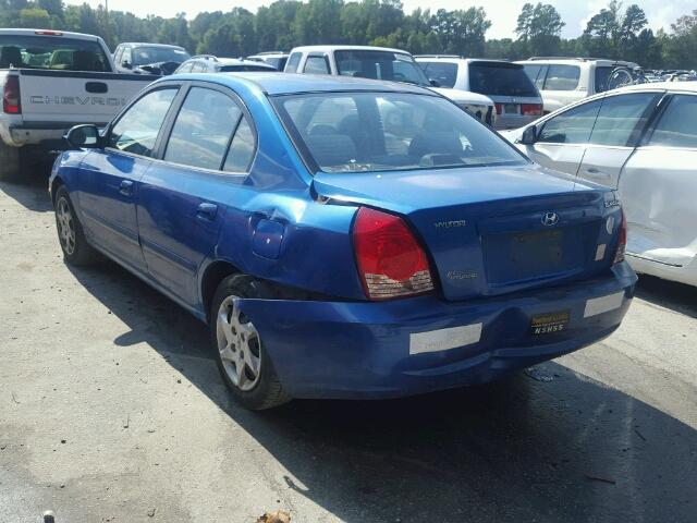 KMHDN46D84U846827 - 2004 HYUNDAI ELANTRA GL BLUE photo 3