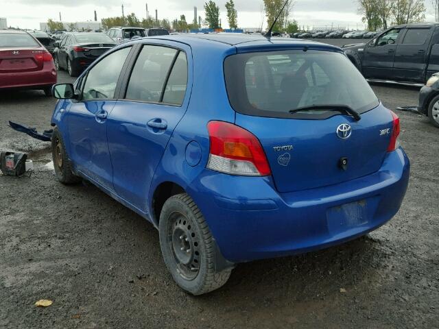 JTDKT923X95238840 - 2009 TOYOTA YARIS BLUE photo 3