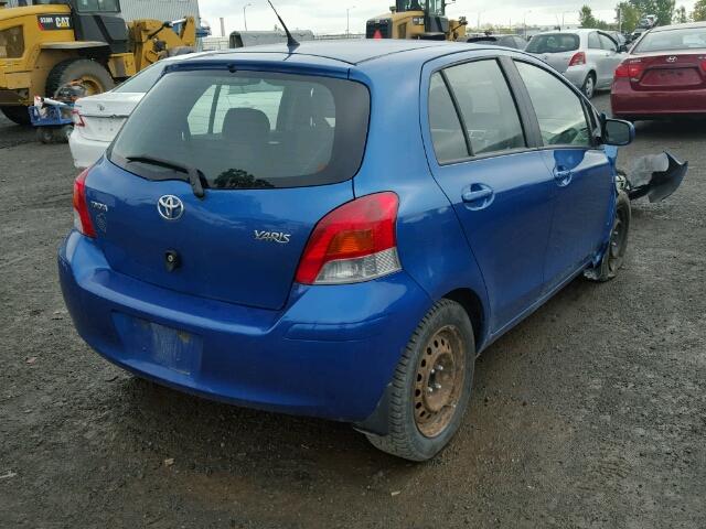 JTDKT923X95238840 - 2009 TOYOTA YARIS BLUE photo 4