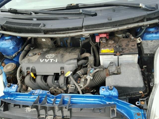 JTDKT923X95238840 - 2009 TOYOTA YARIS BLUE photo 7