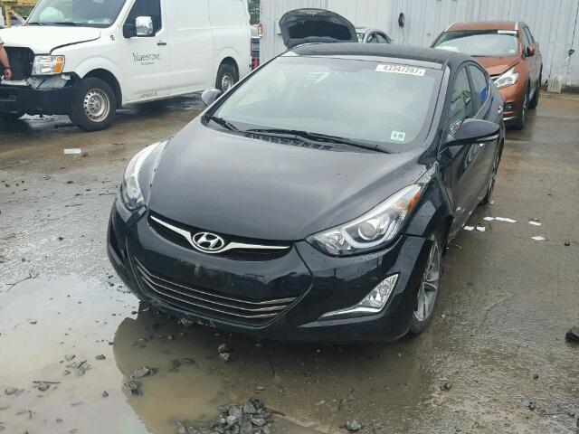 KMHDH4AE7FU266186 - 2015 HYUNDAI ELANTRA SE BLACK photo 2