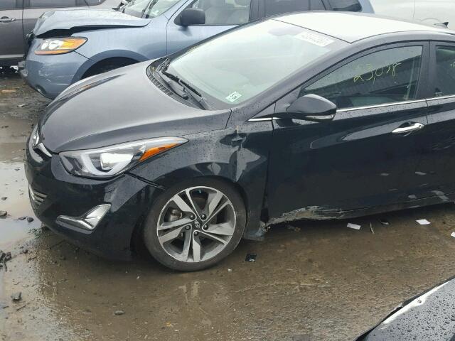 KMHDH4AE7FU266186 - 2015 HYUNDAI ELANTRA SE BLACK photo 9