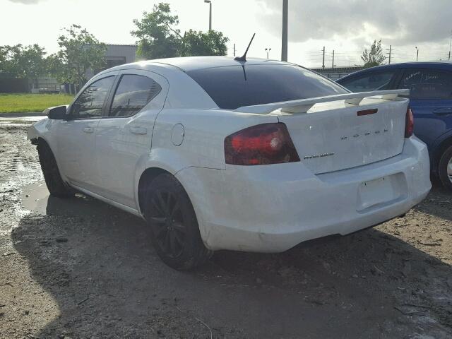 1C3CDZAB1EN188189 - 2014 DODGE AVENGER WHITE photo 3