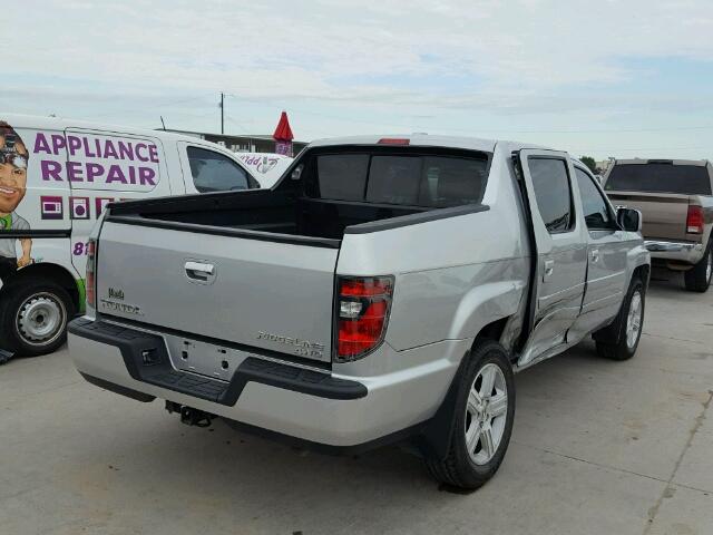 5FPYK1F5XDB010930 - 2013 HONDA RIDGELINE GRAY photo 4