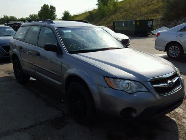 4S4BP60C187358935 - 2008 SUBARU OUTBACK SILVER photo 1