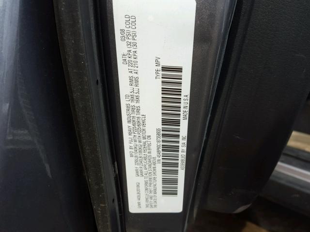 4S4BP60C187358935 - 2008 SUBARU OUTBACK SILVER photo 10