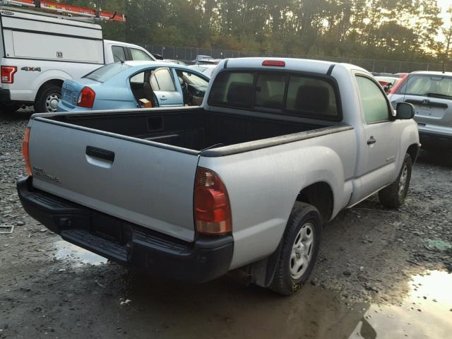 5TENX22N08Z507854 - 2008 TOYOTA TACOMA SILVER photo 4