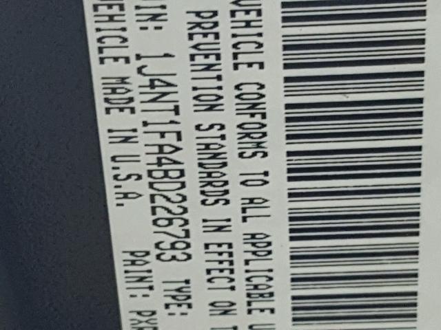 1J4NT1FA4BD226793 - 2011 JEEP COMPASS SP BLACK photo 10