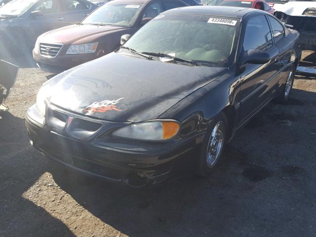 1G2NW12E72C140118 - 2002 PONTIAC GRAND AM G BLACK photo 2