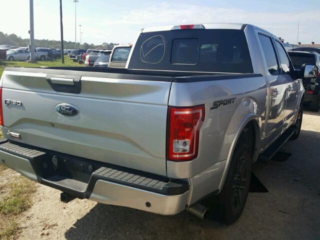 1FTEW1CP0FKF02135 - 2015 FORD F150 SILVER photo 4