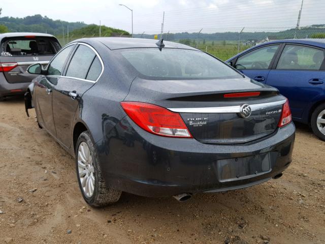 2G4GS5EV7C9213821 - 2012 BUICK REGAL PREM CHARCOAL photo 3