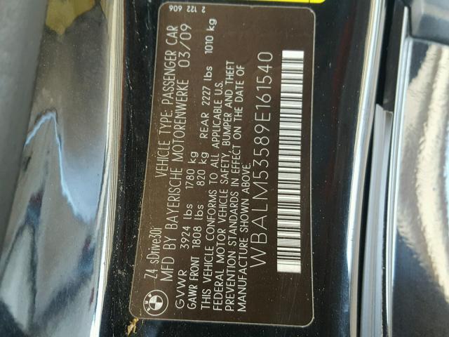 WBALM53589E161540 - 2009 BMW Z4 SDRIVE3 BLACK photo 10