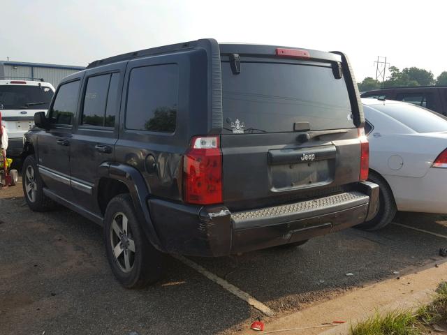 1J8HH48KX6C269552 - 2006 JEEP COMMANDER BLACK photo 3